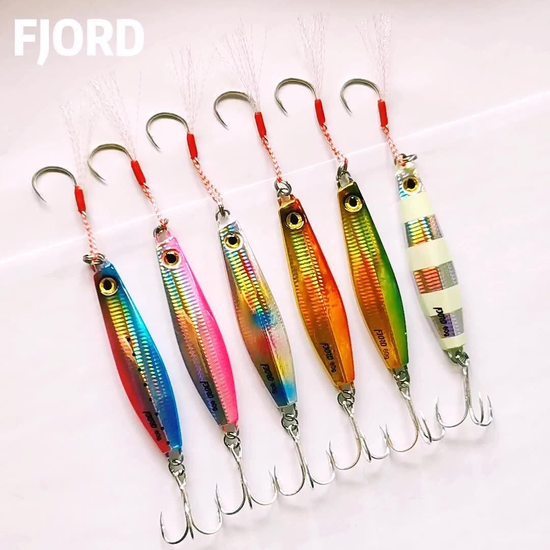 Fjord Factory Customize Fishing Lure Metal Jig 30g 40g 60g Casting