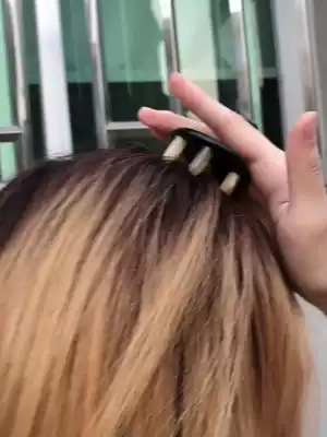 Black water horn comb hair skin meridian massage comb sandalwood comb men and women large tooth head treatment comb can not afford static electricity