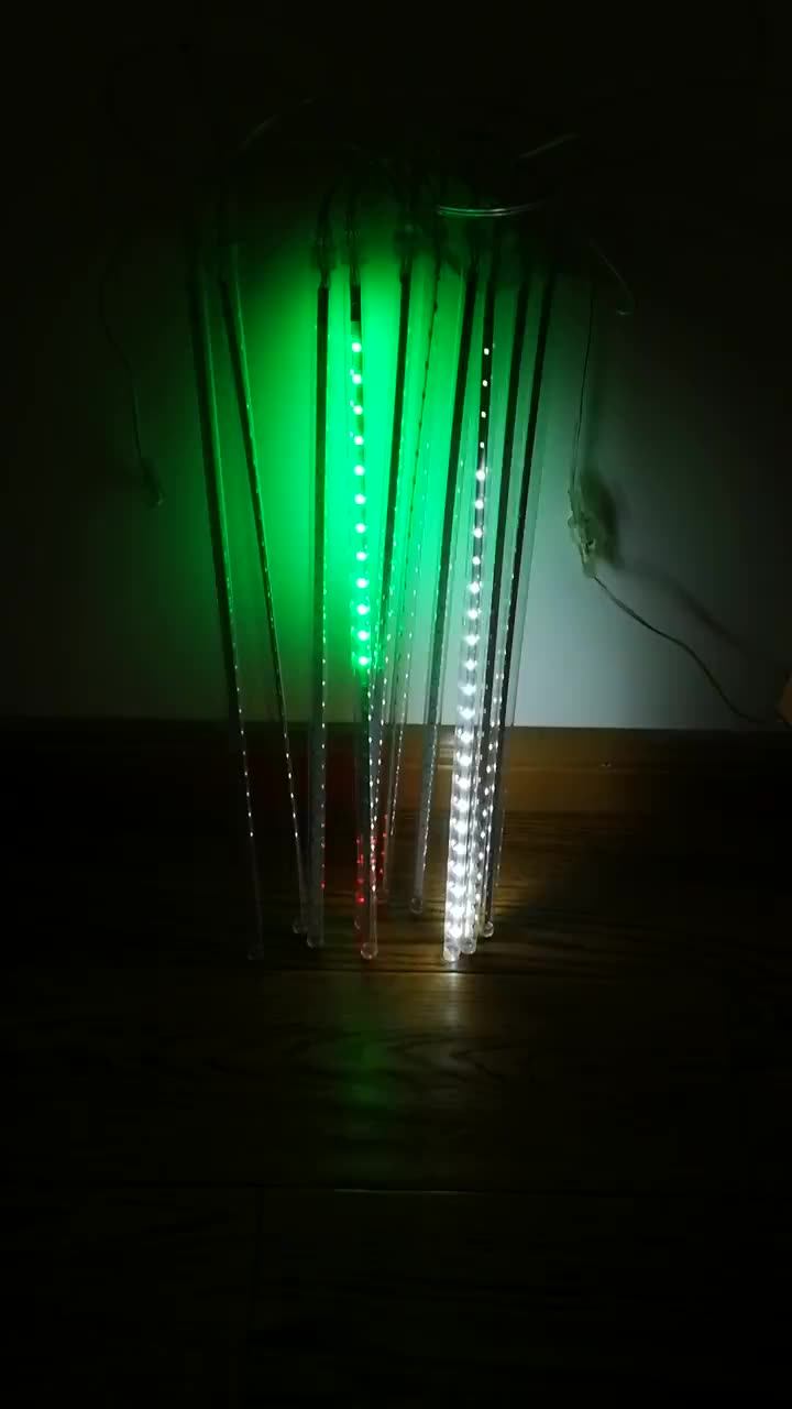 50cm Outdoor Meteor Meteorite Shower Drop Rain 8 Tube Led String Fairy Light Christmas Garden