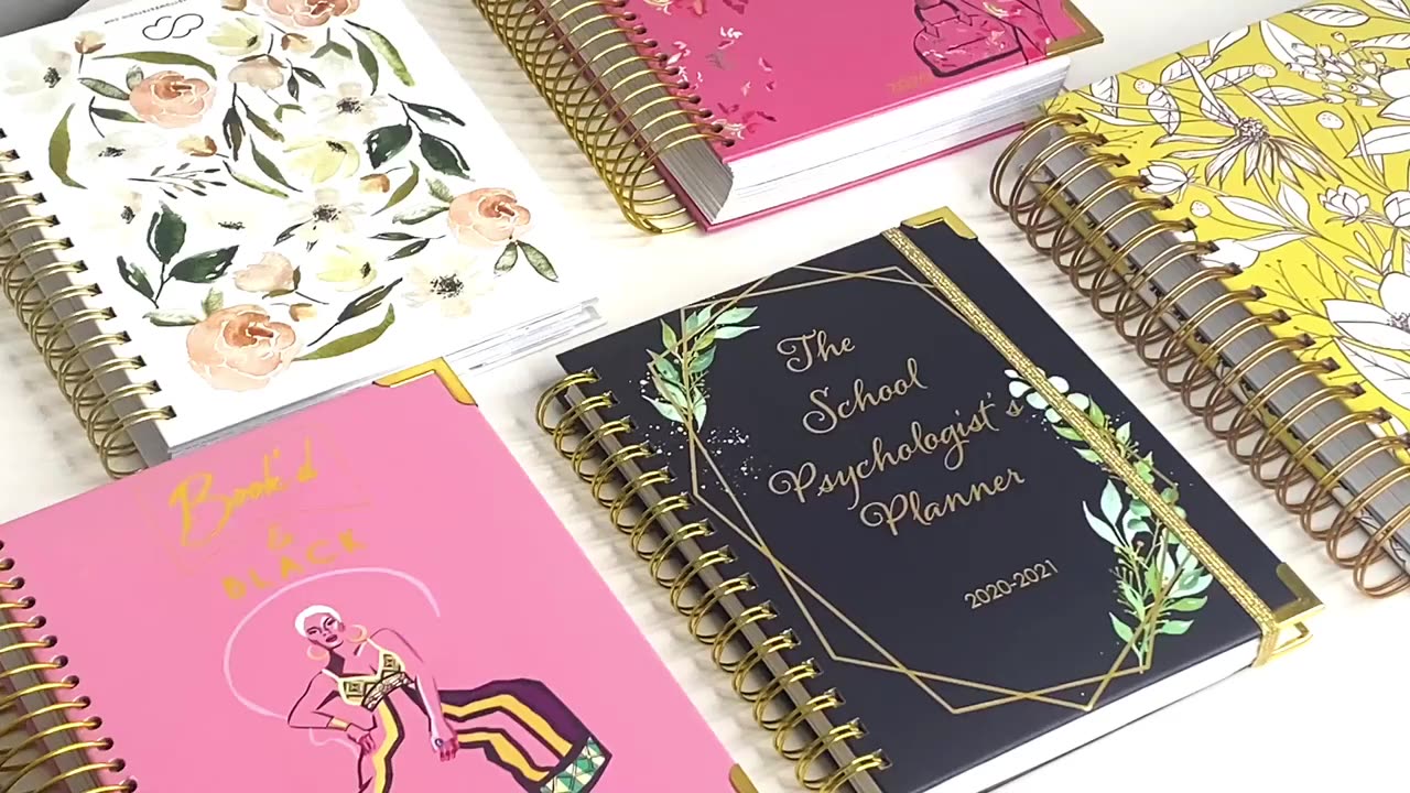 Custom Printed Hardcover Spiral Bound Goal Monthly Journal Notebook Planner Buy