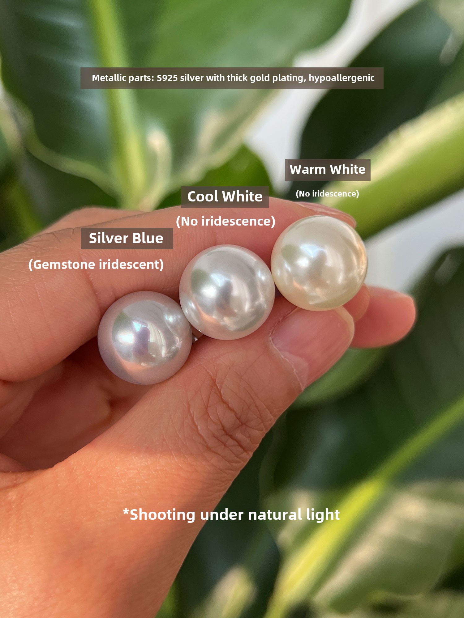 珍珠耳钉女纯银耳坠新款澳白高级感轻奢气质耳环养耳洞防过敏耳饰