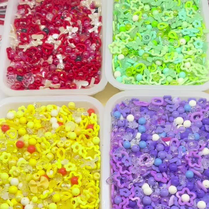 Colorful Diy Jewelry Accessories Acrylic Bracelet Charm Beads For