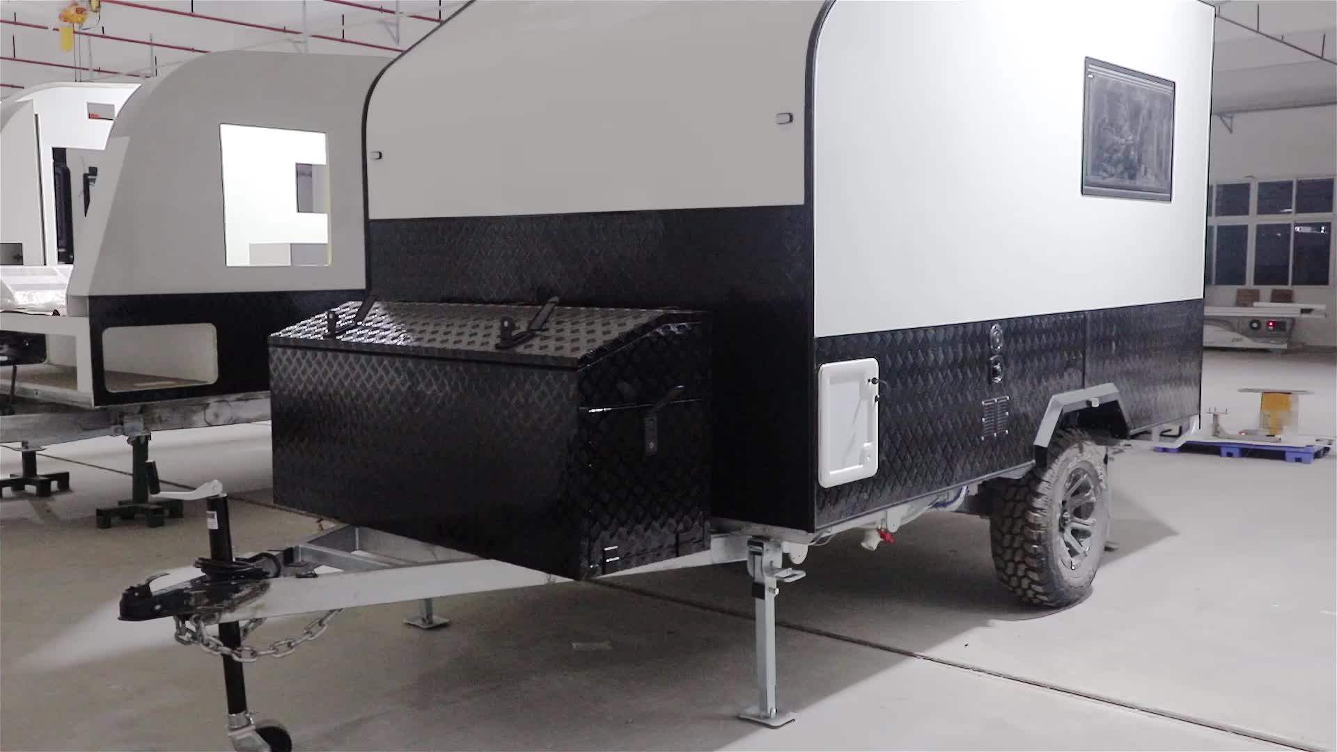 2021 New Pop Top Travel Camper Trailer Toy Hauler With Xtreme Ply Pvc