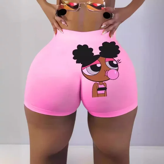 Cross-border Hot Letter Hip Fitness Sports Leisure European and American Style Women's Shorts