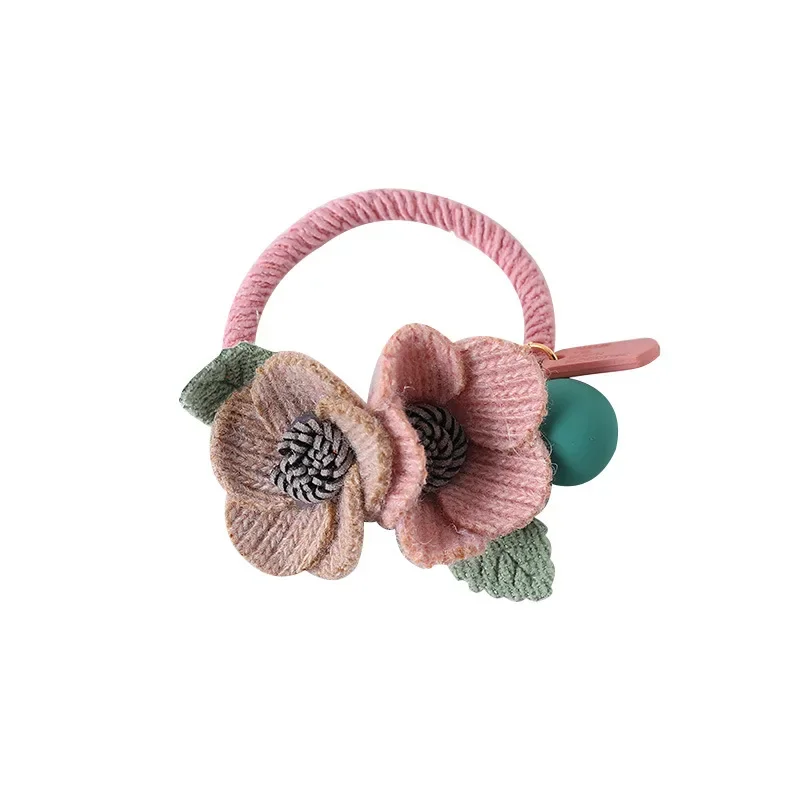Hair rope, fashionable elastic hair accessory for adults, flowered, internet celebrity