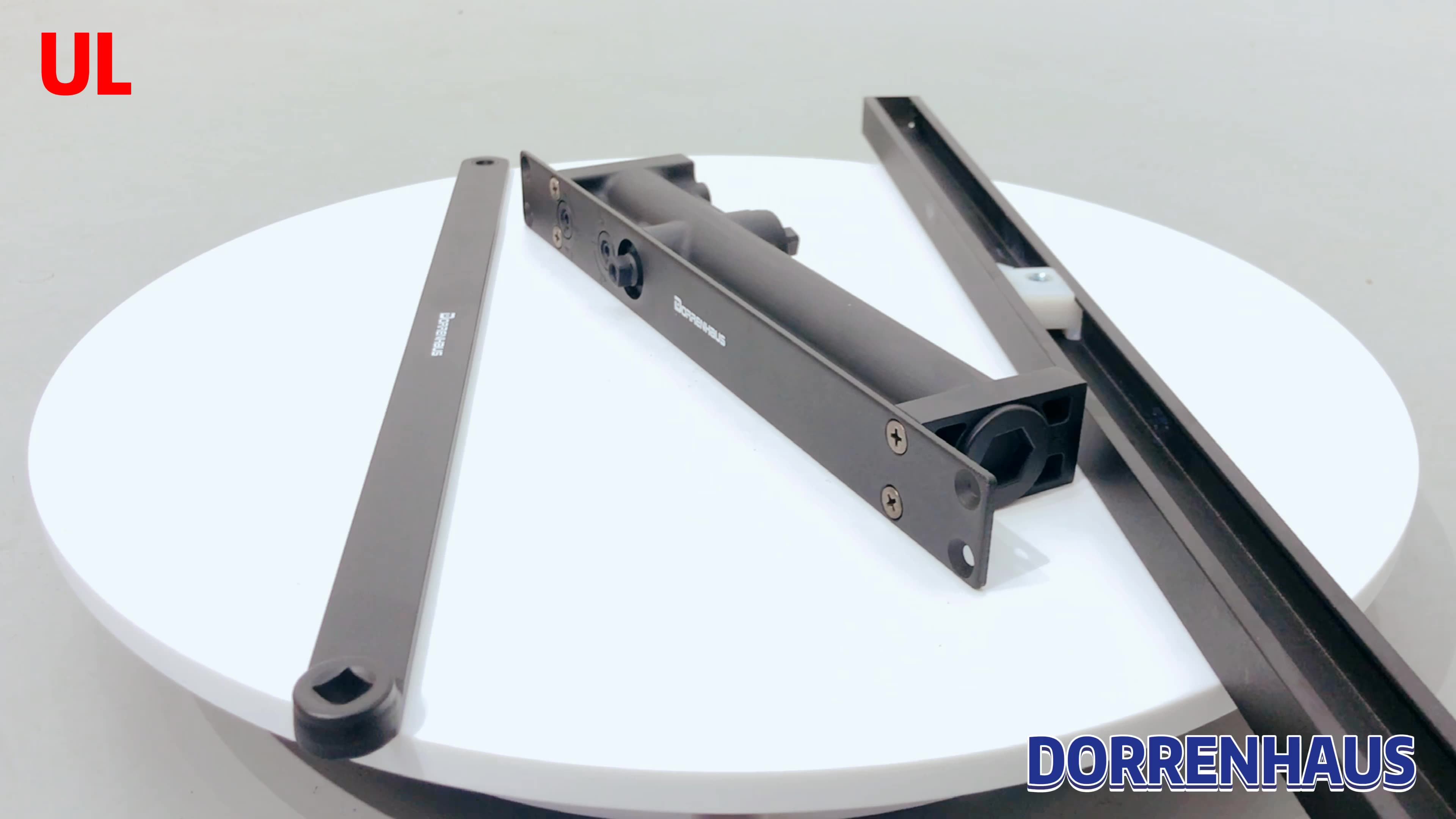 Ul Listed Hidden Overhead Concealed Sliding Arm Glass Door Closer D30