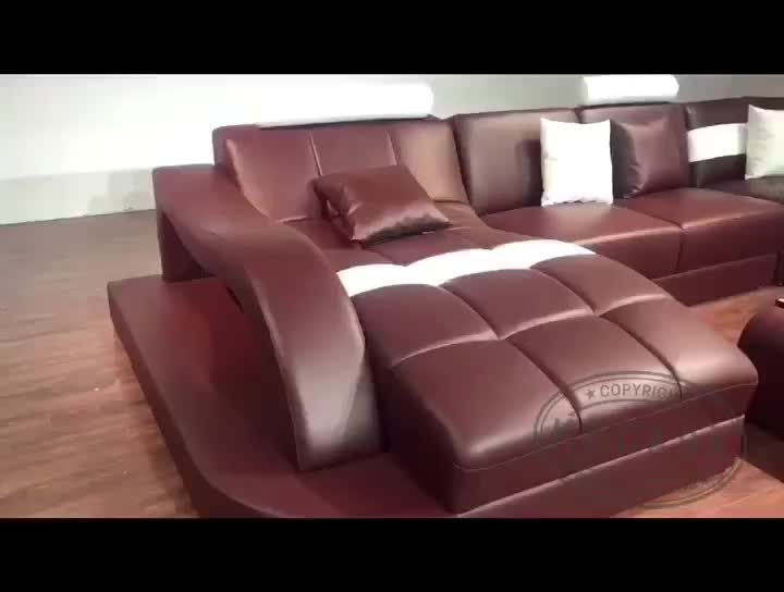 Turkish Style Modern Design Type Wholesale Price Living Room Furniture Luxury U Shape Leather