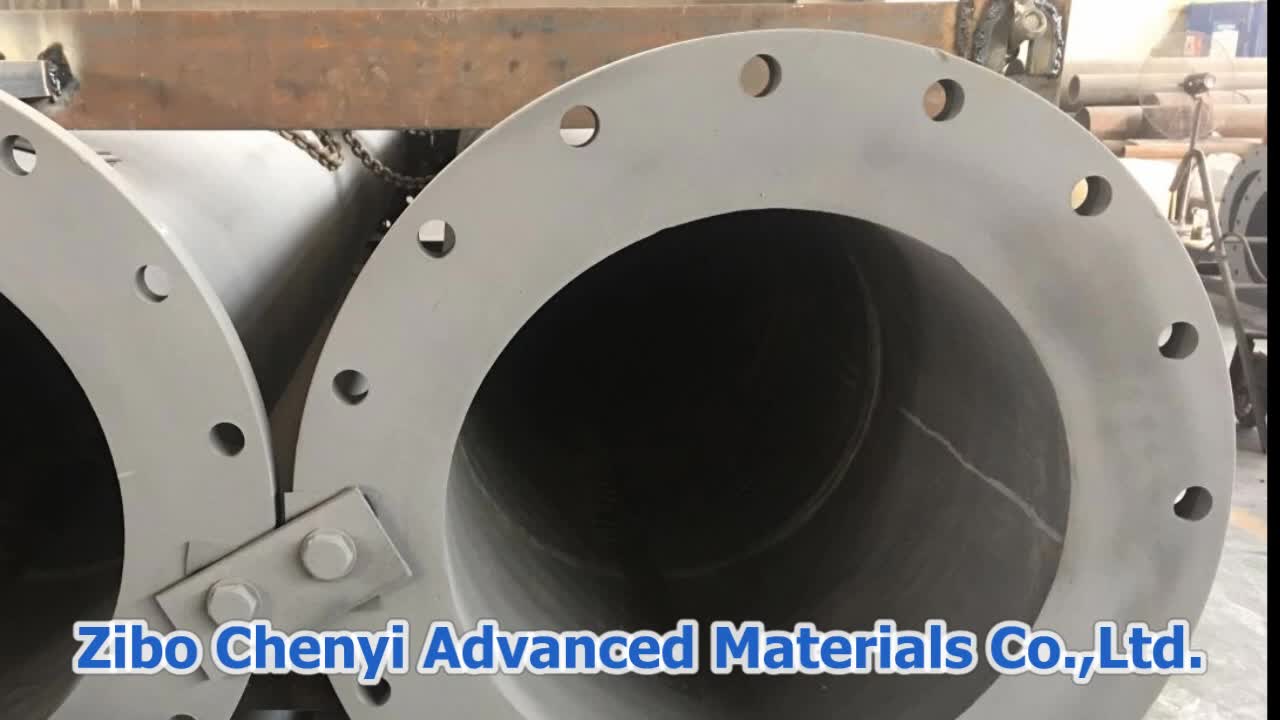 Large Diameter High Temperature Refractory Alumina Ceramic Lined Pipe