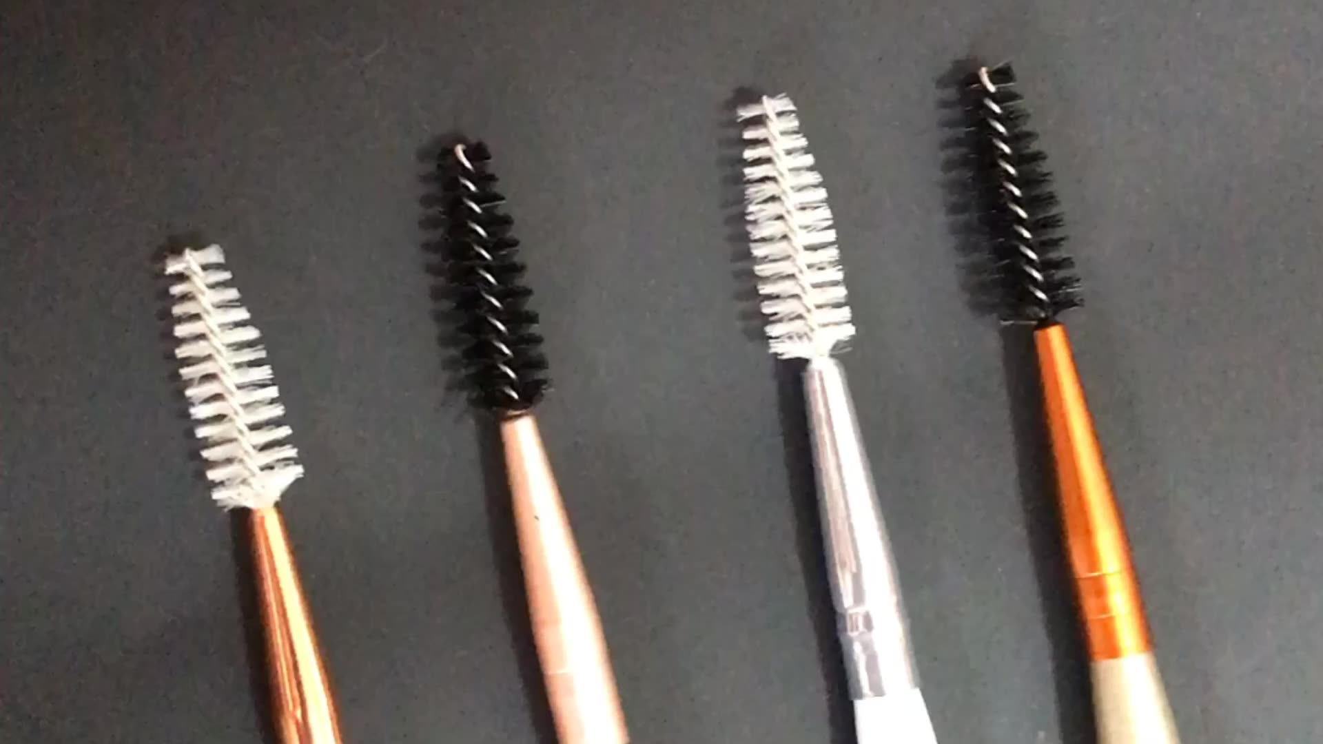 Nylon Bristle Eye Brush With Cap Retractable Eyelash Mascara Brushes