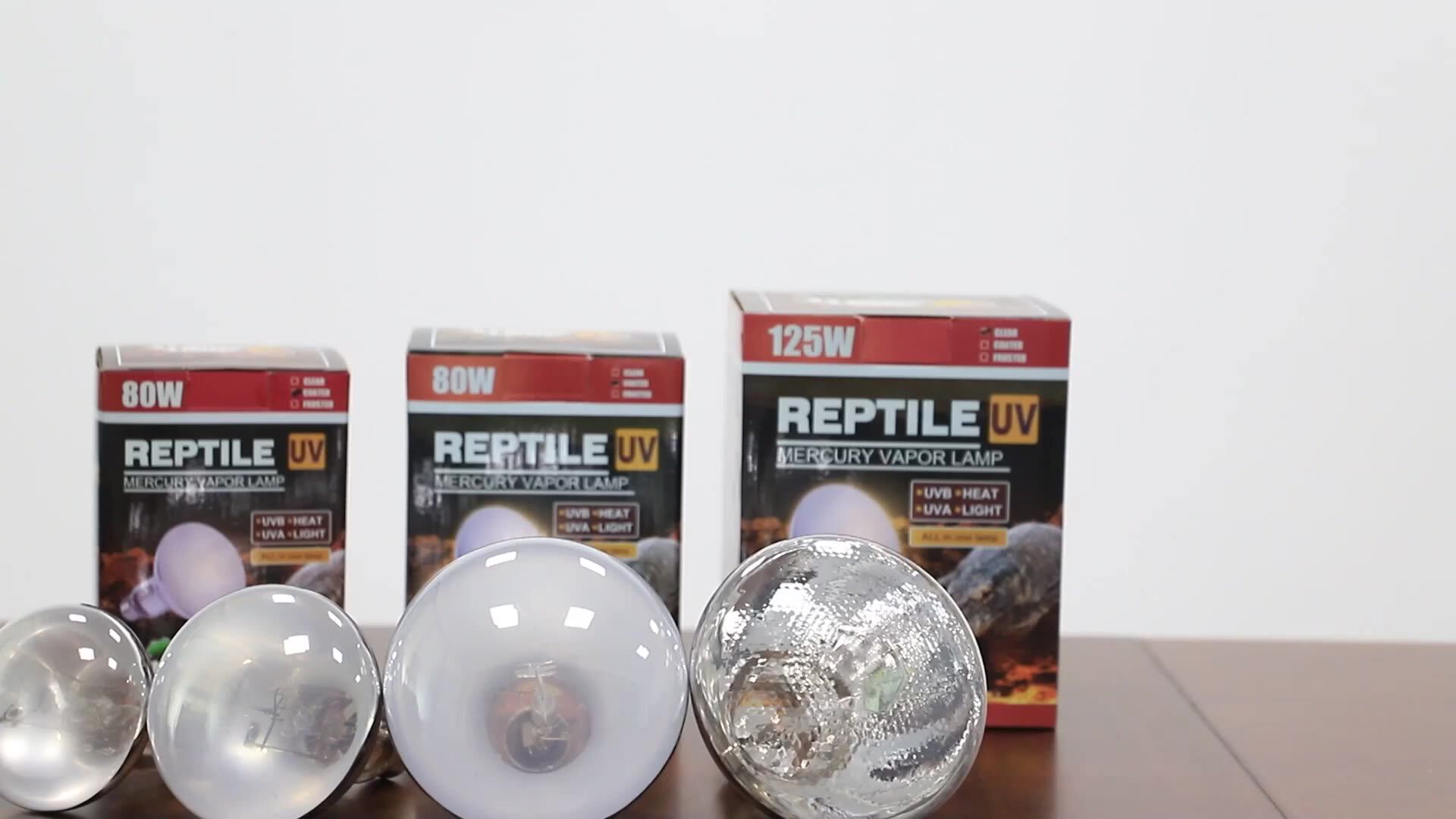 100 Watt Mercury Vapor Lamp for Reptiles UV Heat Bulb