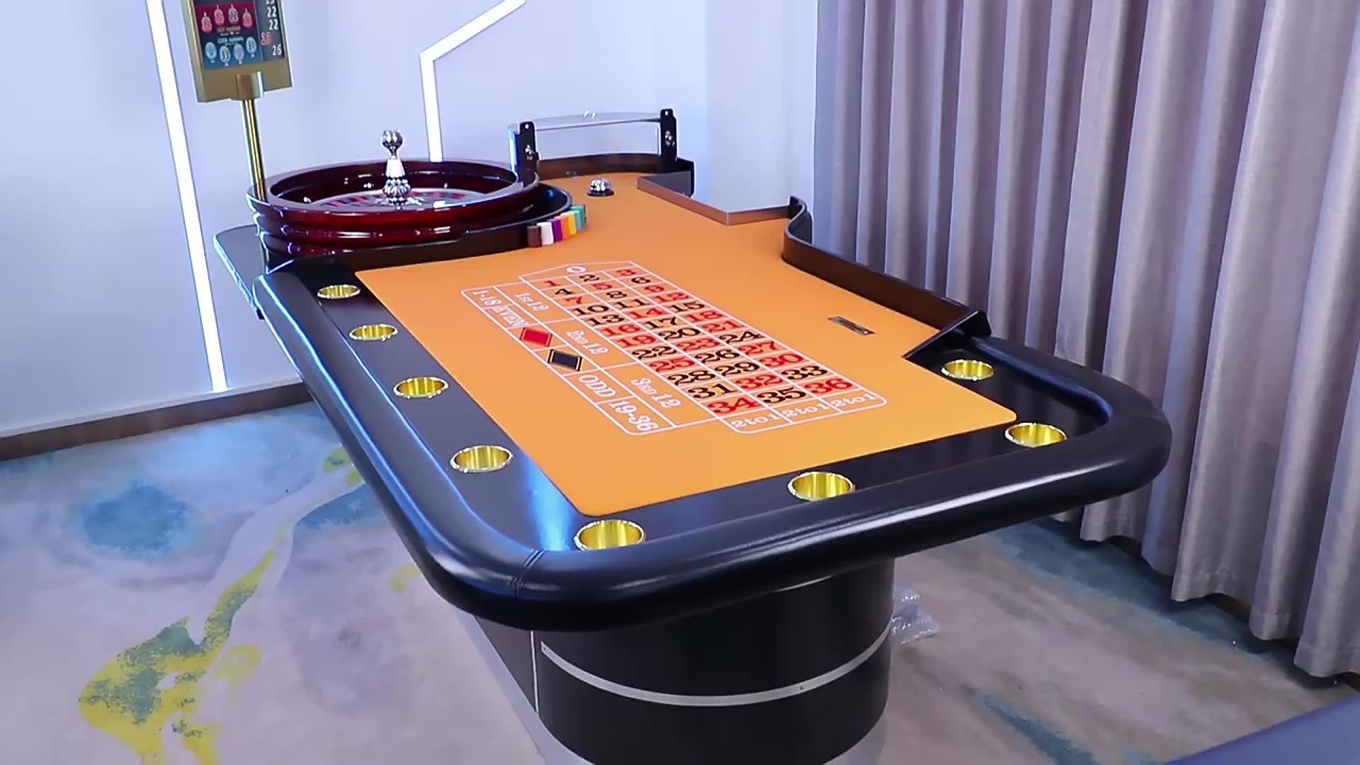 Yh 275cm 32inch Wheel Gambling Solid Wood Single 0 Roulette Wheel Table