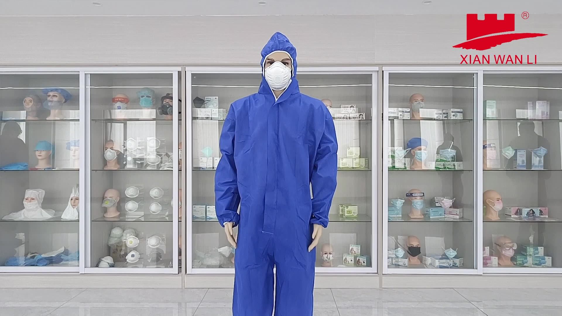 Disposable En14116 Type 5b 6b Flame Retardant Sms Coverall Antistatic