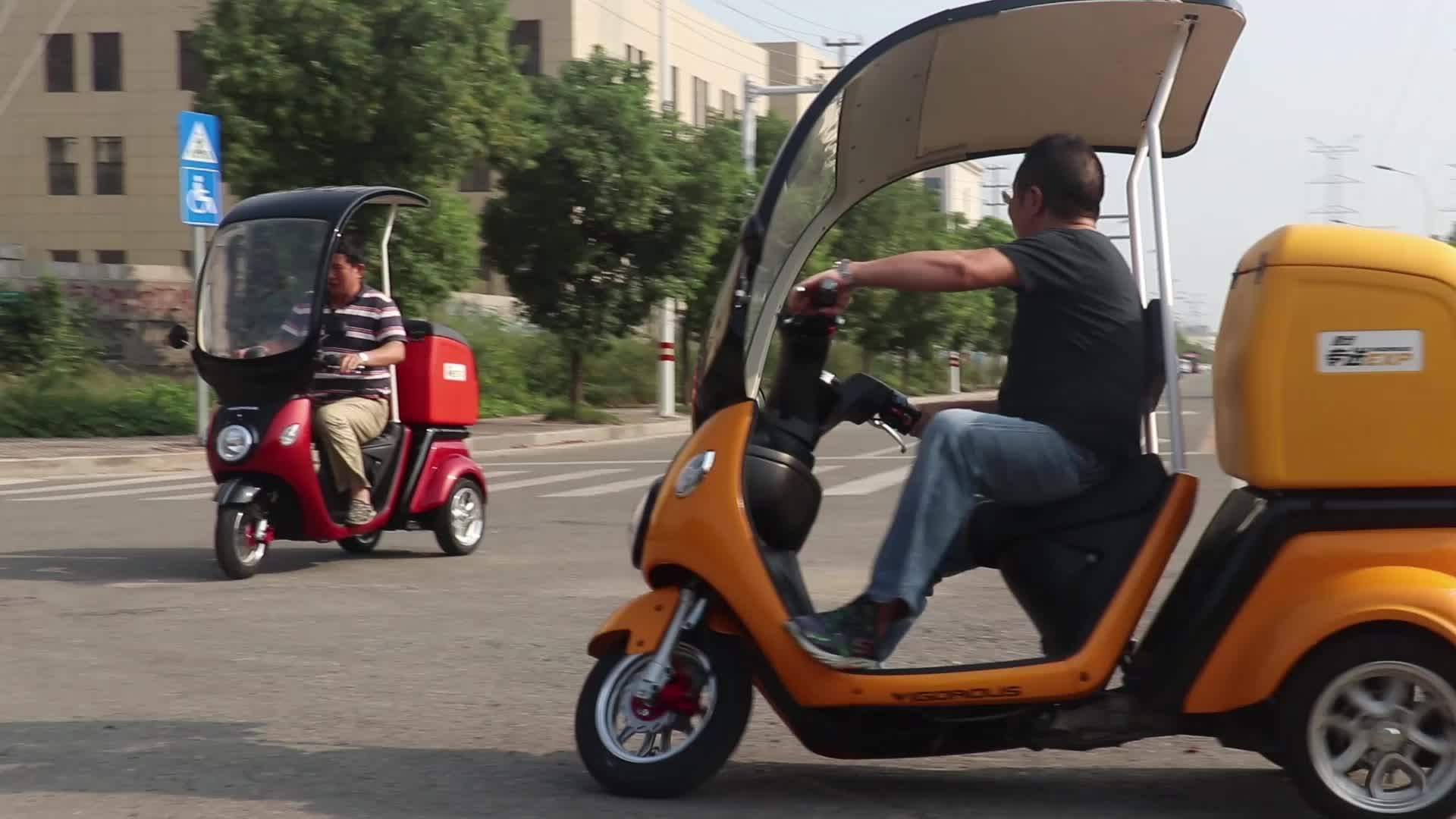 A30 Vigorous 3 Wheel Electric Mobility Scooter Balance 2000w Food Pizza