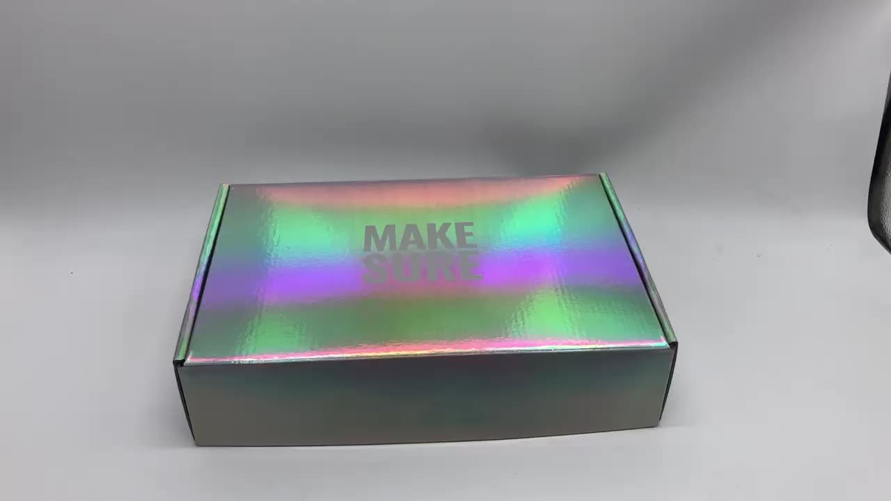 Custom printing large size folding christmas eve hamper magnetic gift packaging box with ribbon Custom Luxury Glitter Laser Cardboard Packaging Box Holographic Shiny Folding Magnetic Christmas