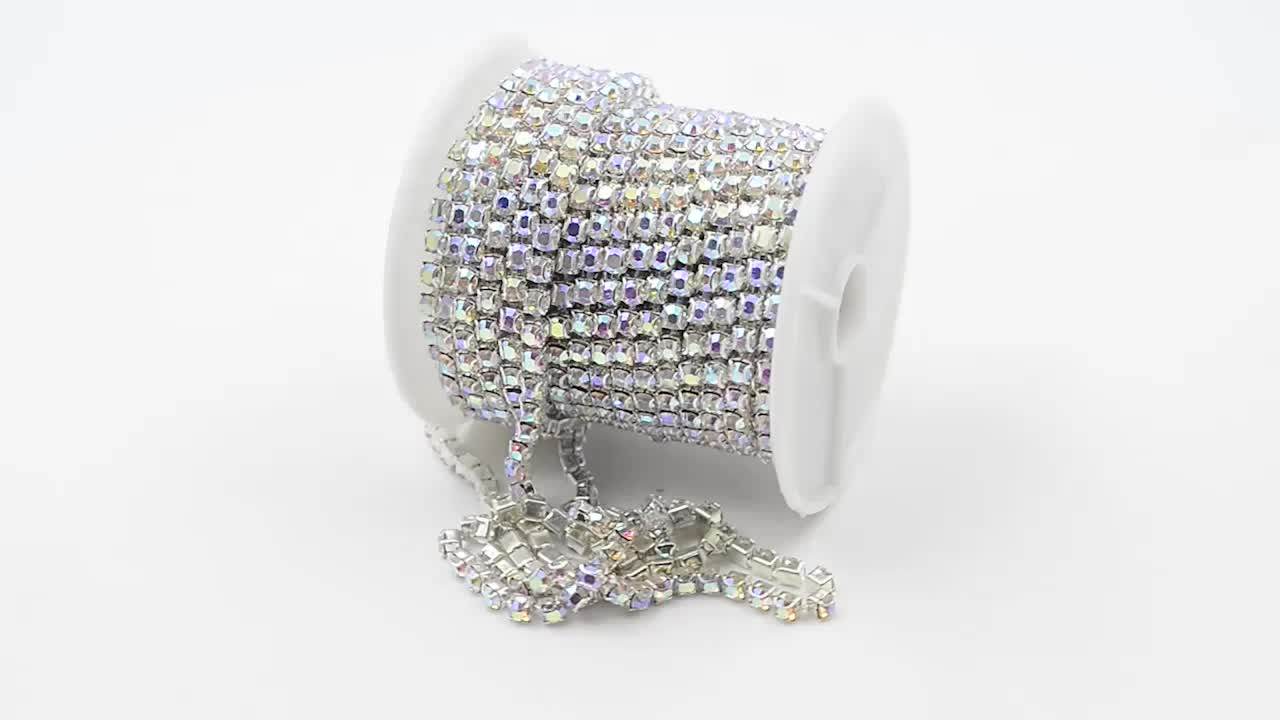 1 Metro De Strass 12cm De Ancho Plateado | Cuotas Sin Inter&eacute;s