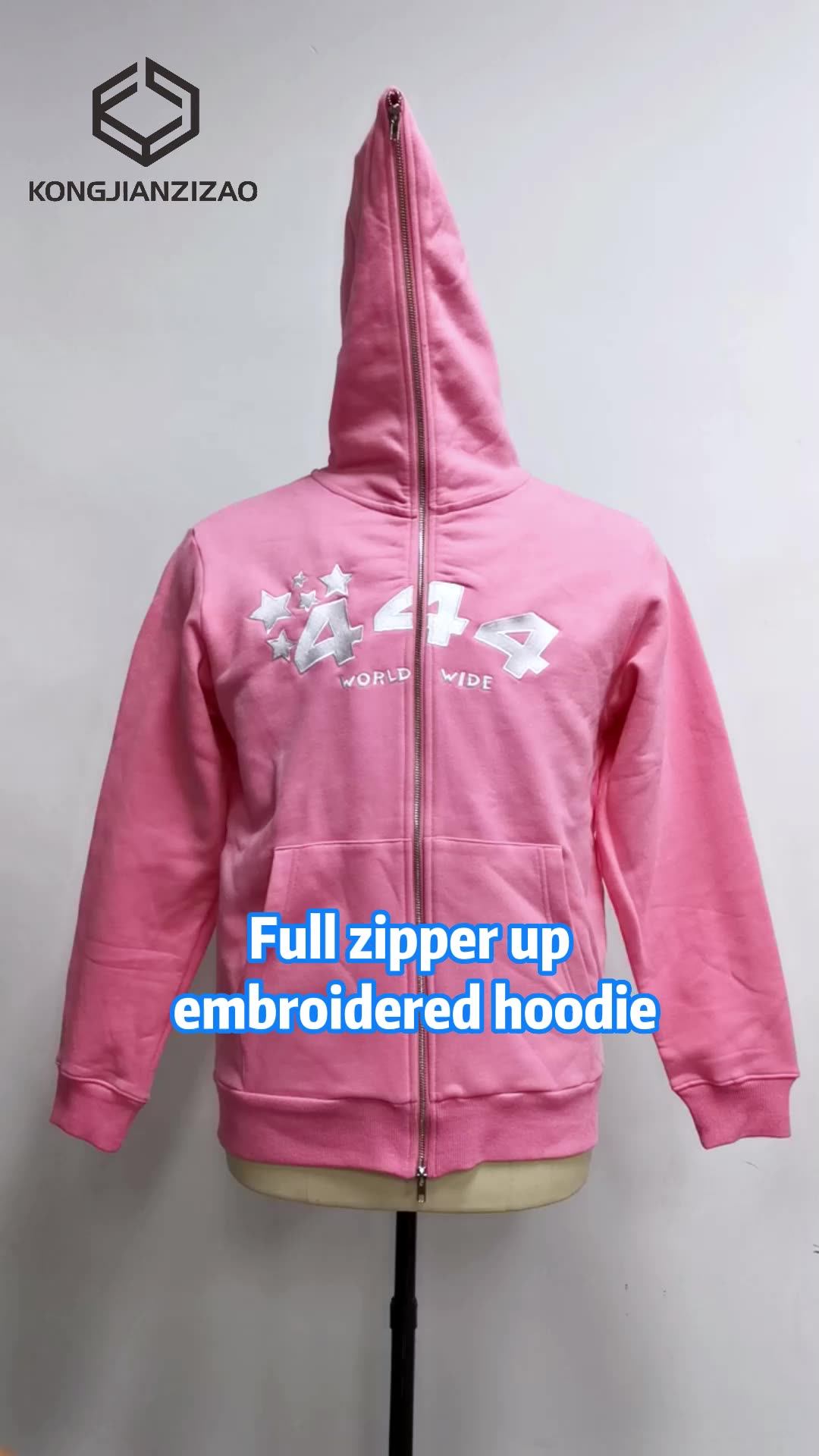 Custom Manufacturer Total Zipper Hoodies High Quality French Terry