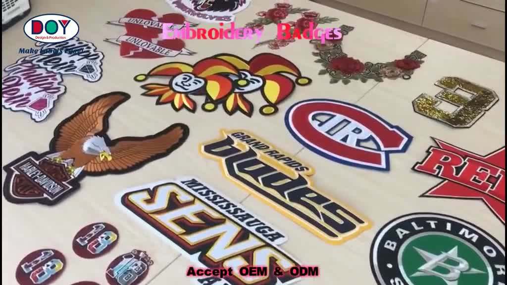 Embroidery Badge Maker Custom Logo Embroidered Patches With Heat Seal