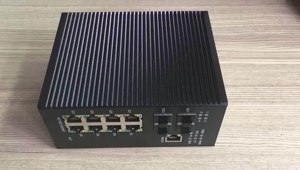 12 Port 10g Ring Industrial Poe Switch 4 X 10g Sfp+ And 8 10