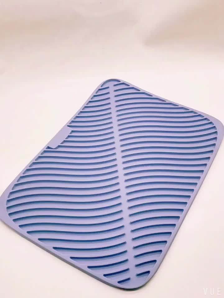 Large Size Dish Drying Mat,Heat Resistant Silicone Dish Drying Mat For