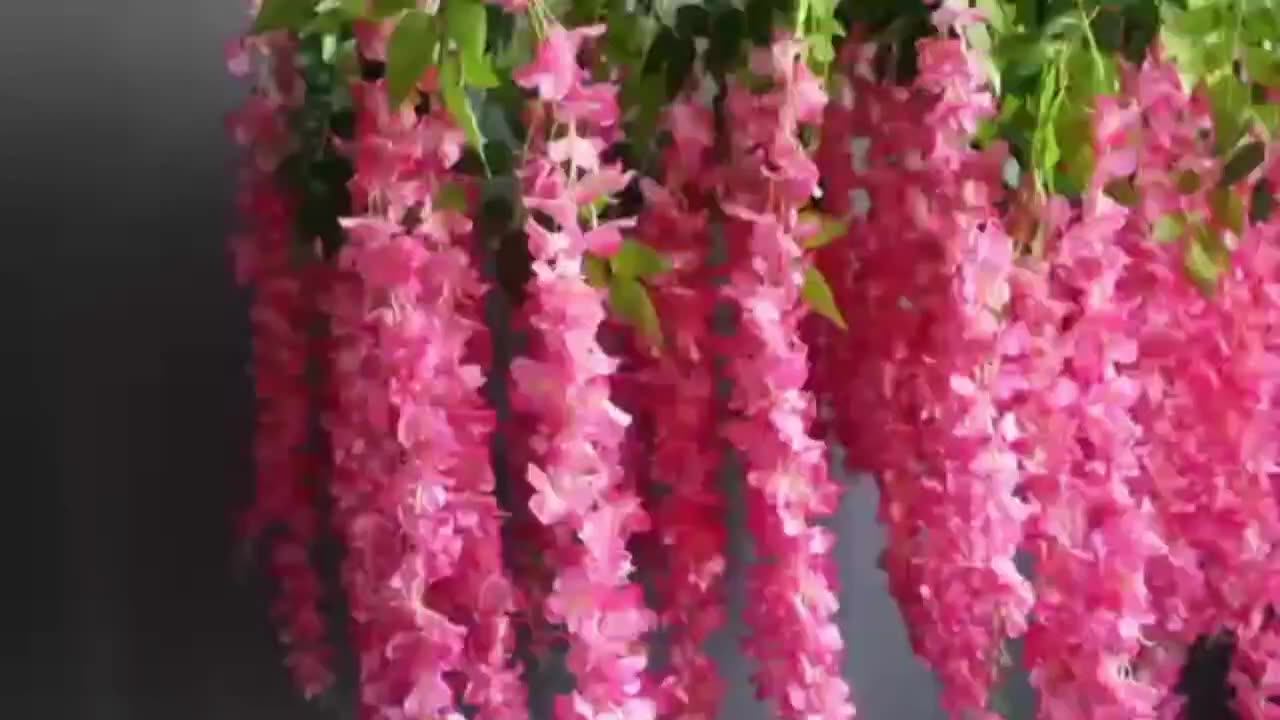 Factory Wedding Centerpieces Decoration Silk Wisteria Flowers Hanging