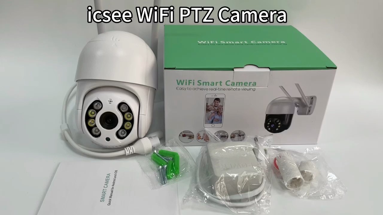 8MP ICsee WIFI PTZ IP Camera with Auto Tracking Outdoor Night
