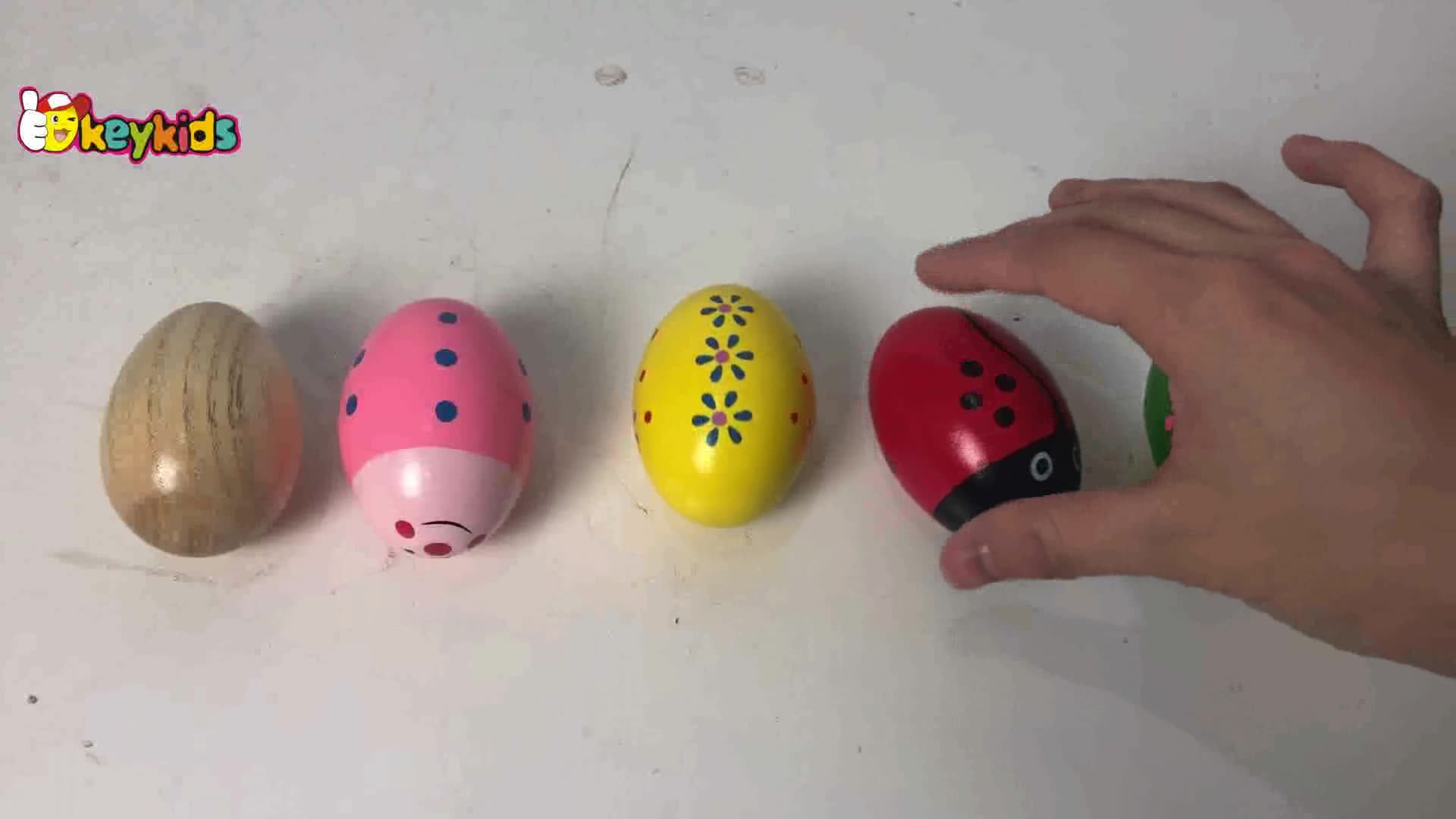 Customize Educational Baby Plastic Egg Shaker Musical Instrument