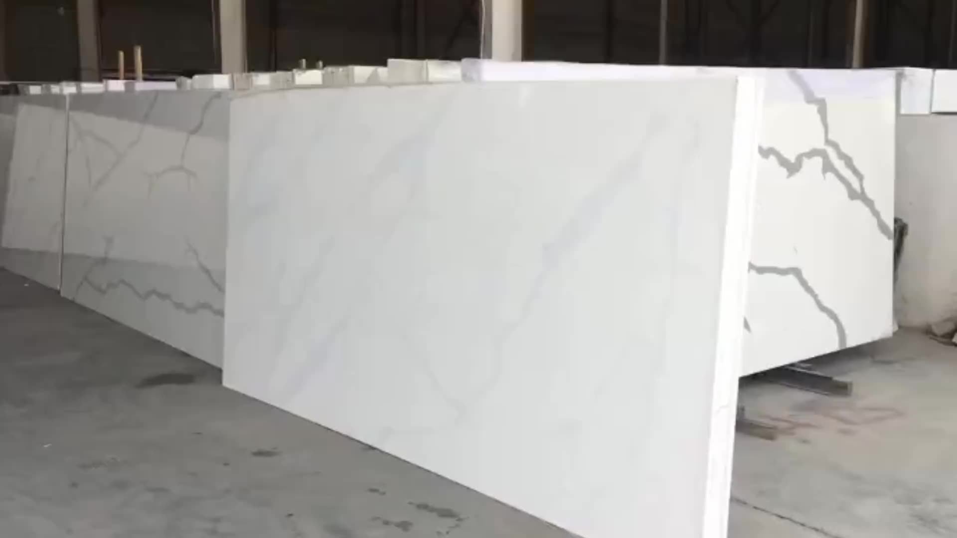 Botonstone Artificial Calacatta Stone Veneer Solid Surface Cut tosize