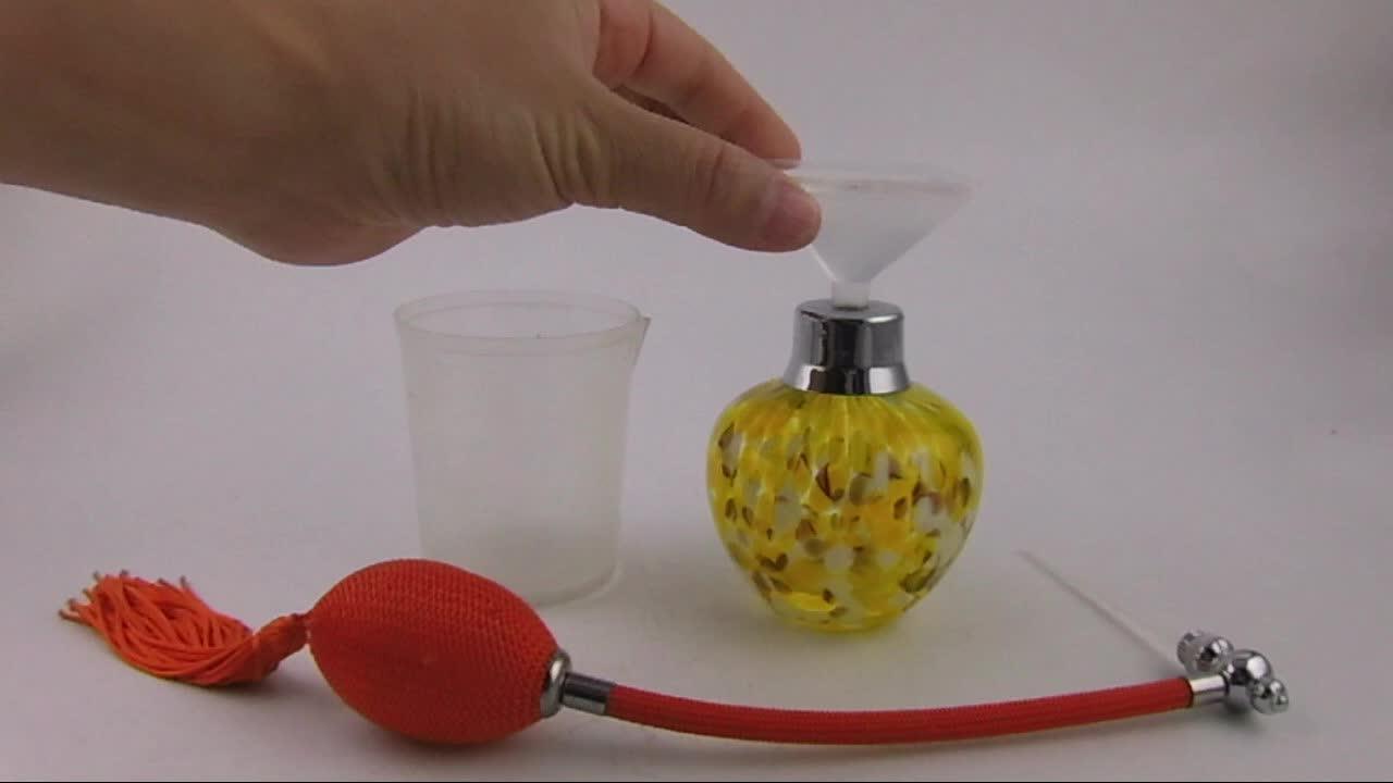 Classical Fashion Color Fabric Air Bulb Pump Atomizer Spray Empty