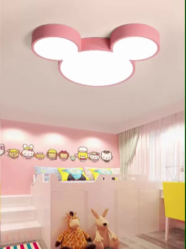 漫画とミッキーマウスのデザインを備えたモダンなLEDシーリングランプ