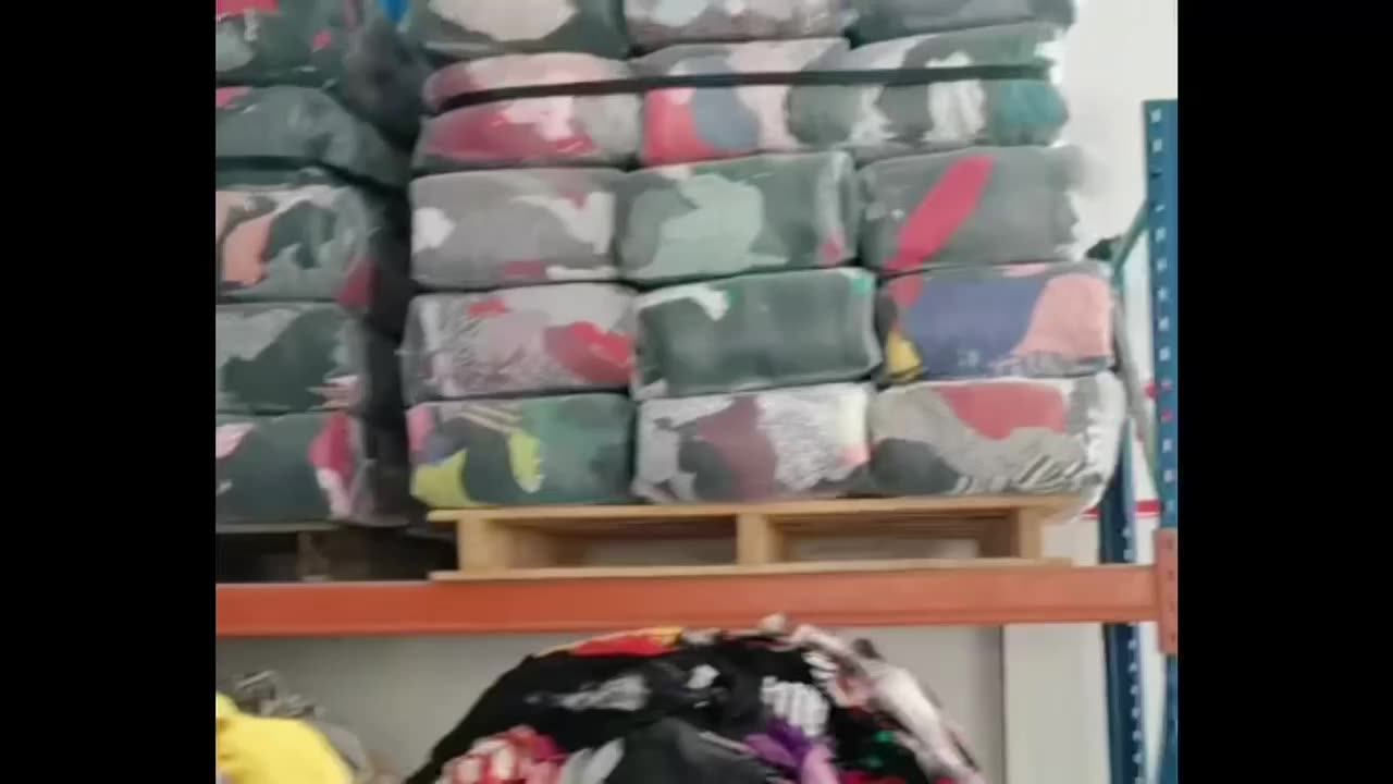 Dark Color Wiping Waste Used Industry White Cotton Rags Mixed Color T ...