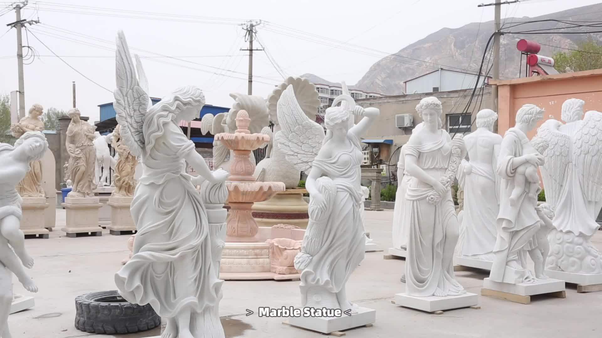 Hot Selling Beautiful Life Size White Marble Four Season Ladies Statue