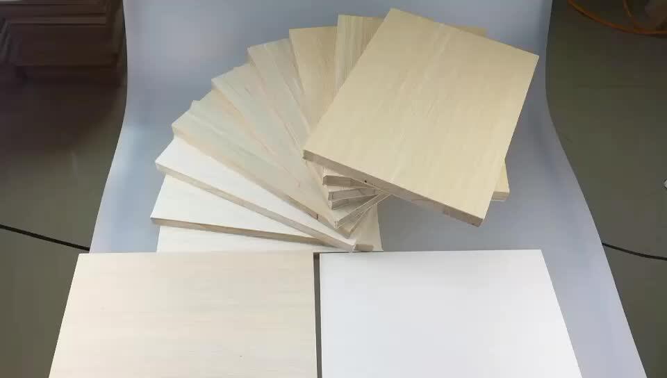 18mm Solid Paulownia Poplar Pine Core Laminated Wood Block Board From