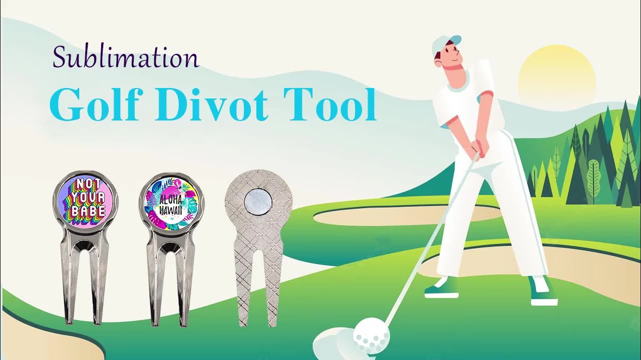 Bulk Promotional Custom Logo Metal Sublimation Blank Divot Tool Golf