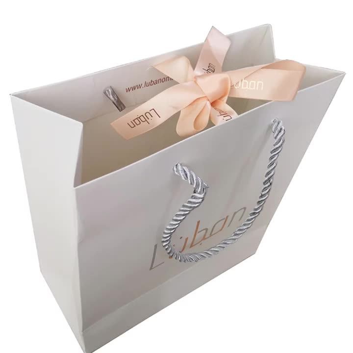 Custom Luxury Jewelry Paper Packaging Shopping Bag,Paper Bags With
