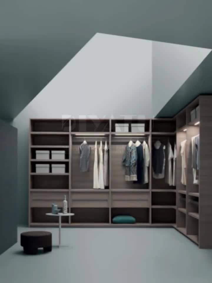Modern Walk In Closet Personal Cloakroom Customization Melamine