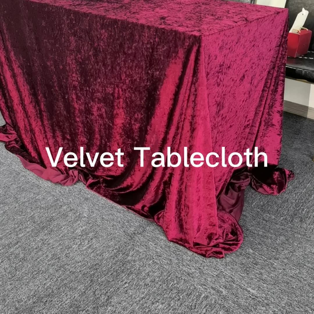 Buy Luxury Velvet Table Cloth Wedding Decor Velvet Round Tablecloths