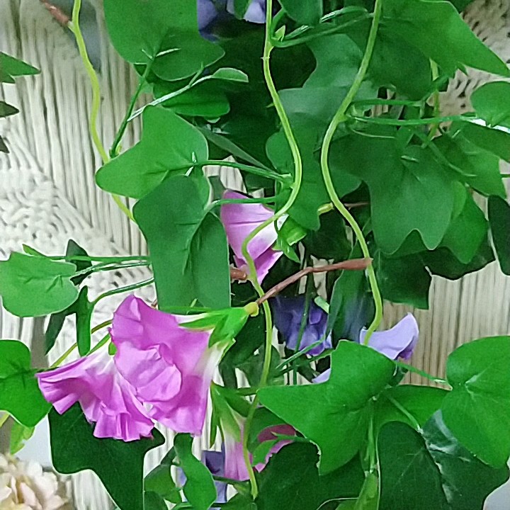 Real Touch Decoration Artificial Silk Morning Glory Flowers Hanging