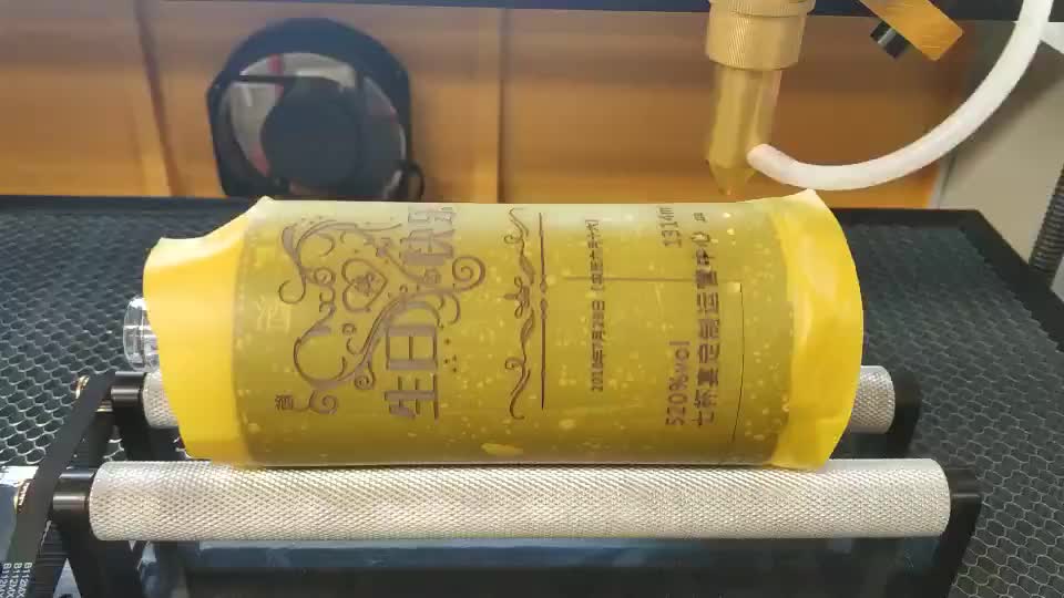 4060 Rotary Engraving On Glass Bottles 3d Laser Engraving Machine For