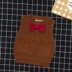 Áo len dệt kim trẻ em Bow tie len vest Mùa thu cotton mới nam và vest nữ quần áo bé gái Áo ghi lê