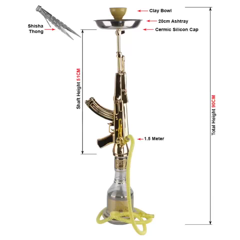 Wholesaler Gun Hookah Big Size Ak47 Resin Shisha Diy Hookah Buy Ak47