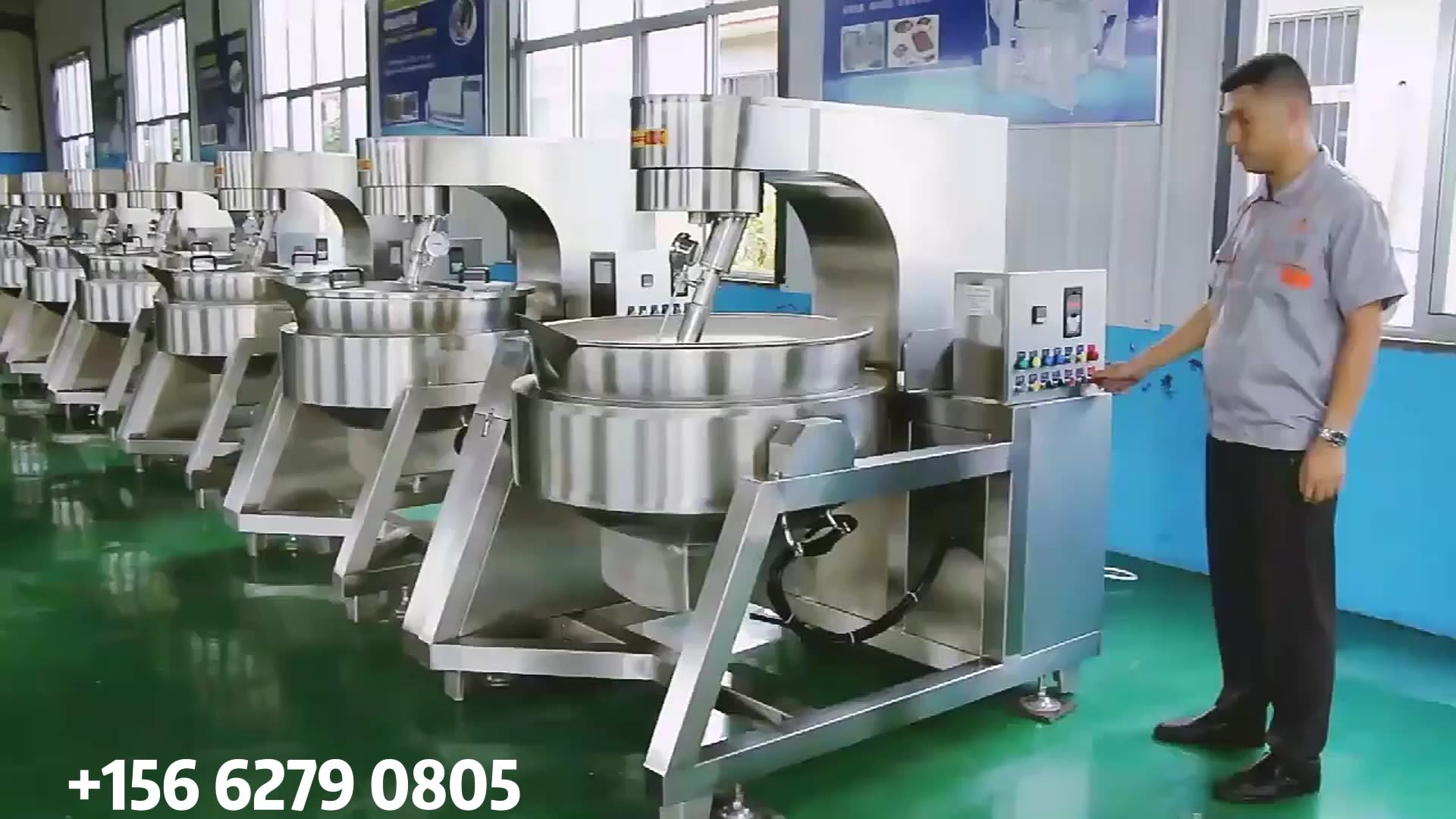 China Automatic Stirring Jacketed Mixer Curry Chili Bean Paste Cooking Pot Electric