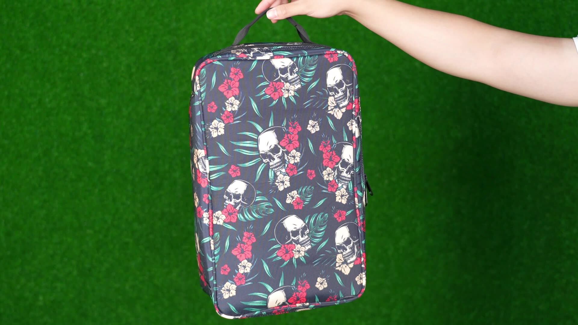 Unique Design Embroidered Golf Shoes Bag Sport Bag Travel Shoes Zipper