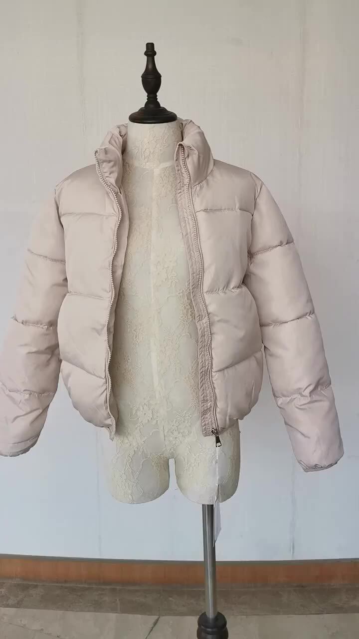 Hot Sale Women Winter Bubble Jackets Solid Standard Collar Parkas Mujer