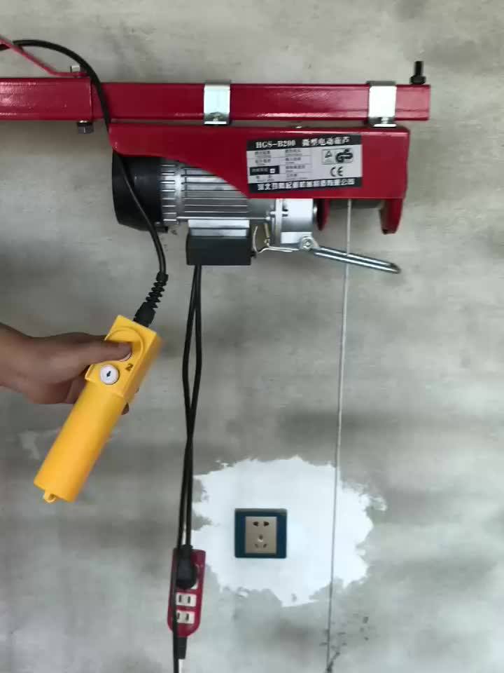 200kg1000kg Mini Electric Hoist Crane Overhead Garage Winch Remote