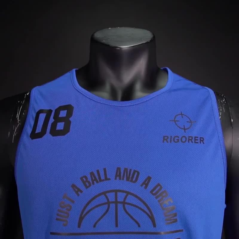 Rigorer Men's Reversible Basketball Uniforms 2 Sides Wear Sports Jersey And Mesh Shorts Training