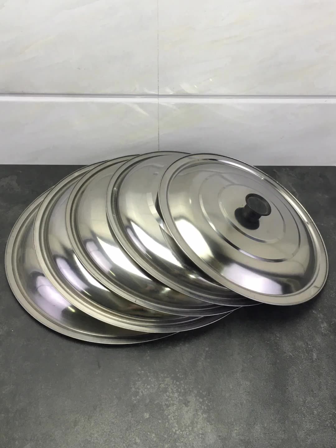 Multispecification frying pan cover 410 stainless steel cooking pot