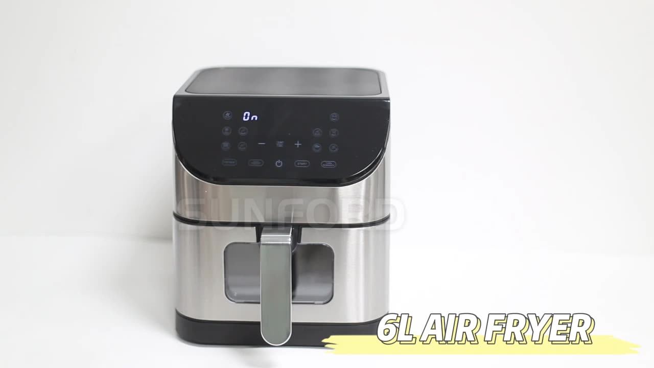 Hot Sale 8l 6l Touchscreen Stainless Steel Oilfree Fryer Electric Deep