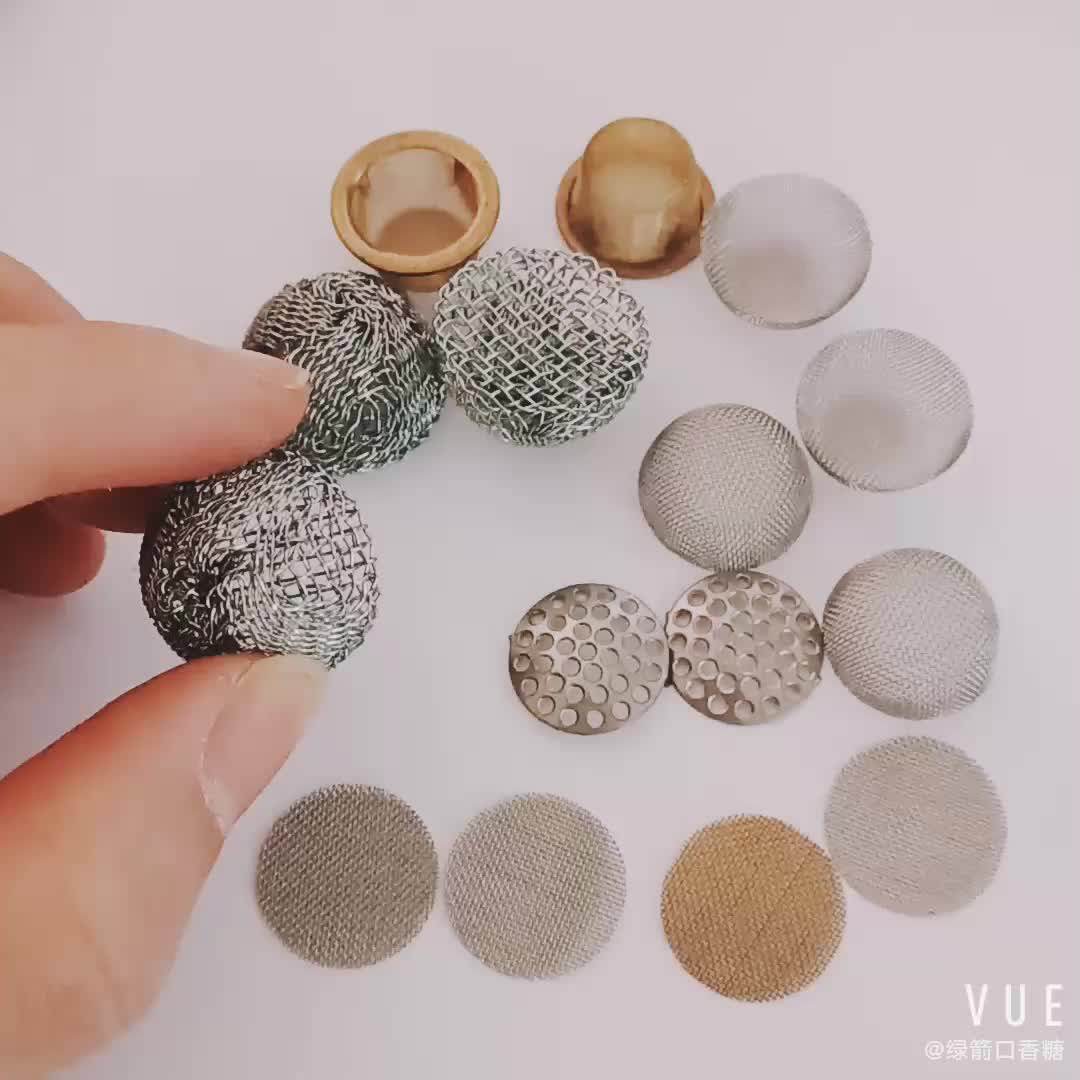 16mm Metal Smoking Pipe Parts Stainless Steel Wire Mesh Bowl Glass ...