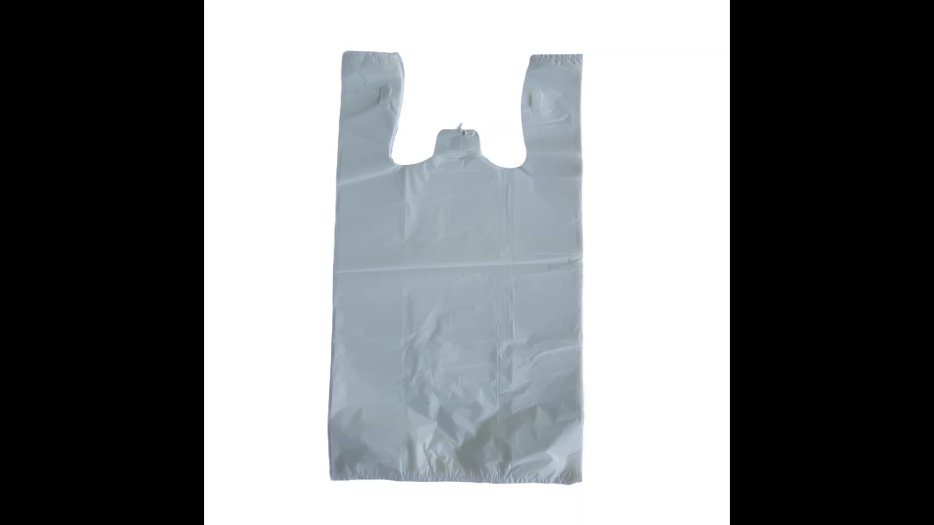 Malaysia Hot Sale Vest Type Recycled Material Plastic T-shirt Bags
