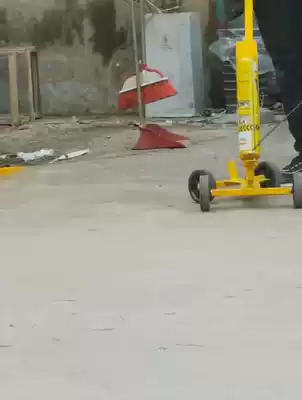 Paint marking car machine simple road workshop drawing parking space basketball playground artifact Road ground warehouse arc